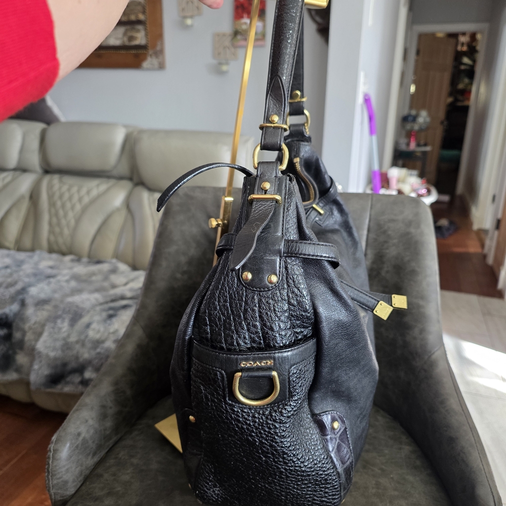 Coach Black Leather Hobo Bag - Picture 8 of 14